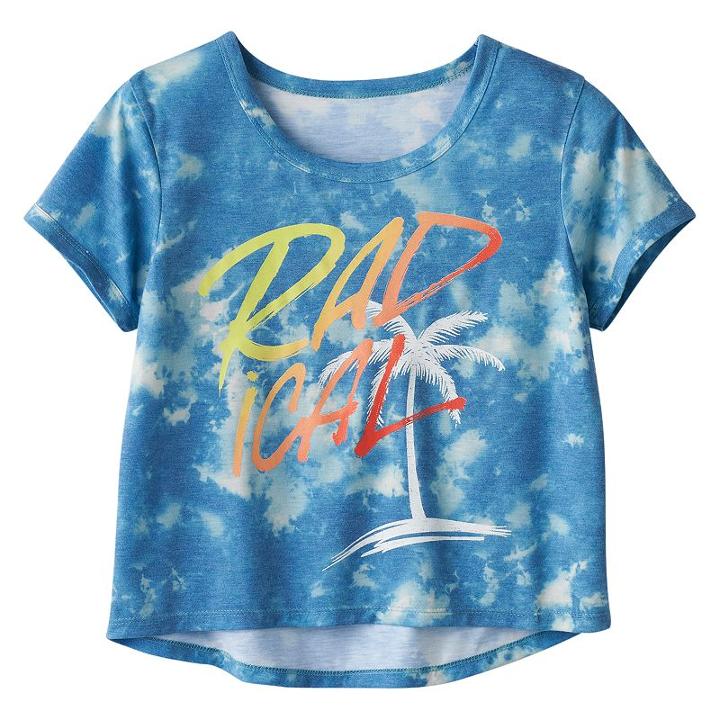 Mudd&reg; Crop Ringer Tee - Girls 6-16 & Girls' Plus, Girl's, Size: 6, Blue (navy)