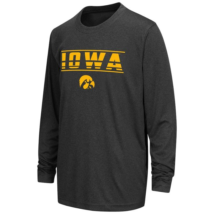 Boys 8-20 Iowa Hawkeyes Drone Tee, Size: L(16/18), Black