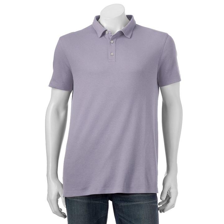 Apt. 9, Big & Tall &reg; Solid Modern-fit Polo, Men's, Size: Xl Tall, Purple