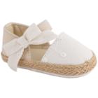 Baby Girl Wee Kids Eyelet Espadrille Crib Shoes, Size: 3, White