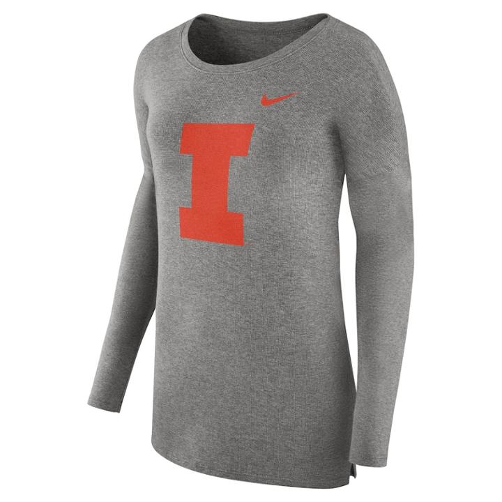 Women's Nike Illinois Fighting Illini Cozy Knit Top, Size: Small, Beige