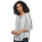 Women's Sonoma Goods For Life&trade; Smocked Challis Top, Size: Xxl, Light Blue