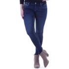 Juniors' Amethyst Faded Medium Wash Skinny Jeans, Teens, Size: 1, Dark Blue