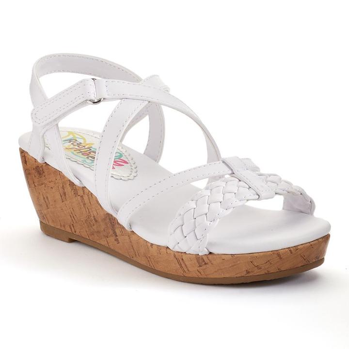 Rachel Shoes Boca Girls' Wedge Sandals, Girl's, Size: 13, White