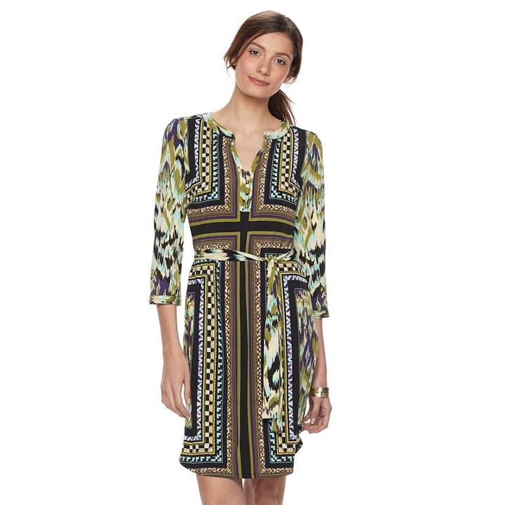 Women's Dana Buchman Shirtdress, Size: Xl, Purple