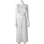 Women's Lc Lauren Conrad Striped Ruffle Cropped Jumpsuit, Size: 12, Blue