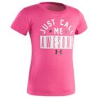 Girls 4-6x Under Armour Just Call Me Awesome Graphic Tee, Girl's, Size: 6, Med Pink
