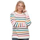 Juniors' Plus Size So&reg; Raglan Crewneck Sweater, Teens, Size: 2xl, Purple Oth