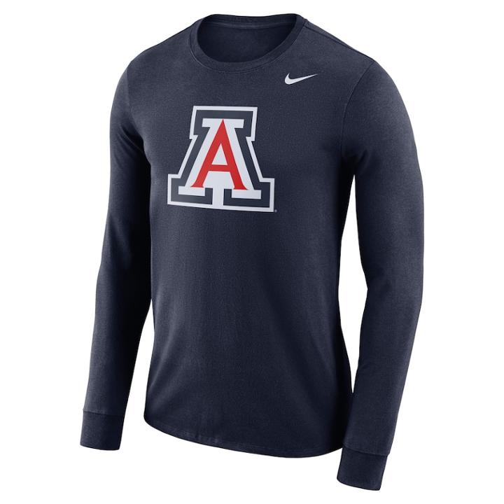 Men's Nike Arizona Wildcats Dri-fit Logo Tee, Size: Large, Blue (navy)