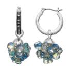 Napier Blue Beaded Cluster Hoop Earrings, Women's