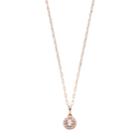 Lc Lauren Conrad 10k Rose Gold Morganite & Diamond Accent Halo Pendant Necklace, Women's, Size: 18, Pink