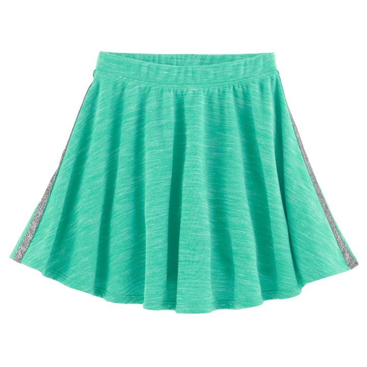 Girls Plus Size So&reg; French Terry Space-dyed Circle Skirt, Size: 12 1/2, Turquoise/blue (turq/aqua)