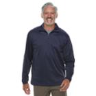 Men's Haggar In-motion Stretch Quarter-zip Pullover, Size: Xl, Med Blue