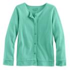 Girls 4-10 Jumping Beans&reg; Button-front Cardigan, Size: 4, Turquoise/blue (turq/aqua)