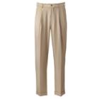 Big & Tall Grand Slam Performance Easy-care Double-pleated Golf Pants, Men's, Size: 50x32, Dark Beige