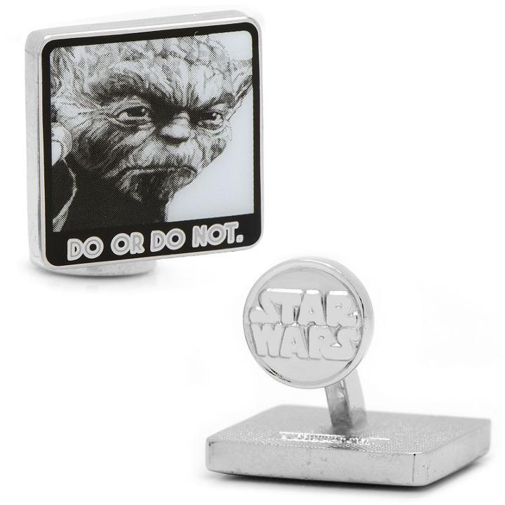 Star Wars Yoda Do Or Do Not Cuff Links, Men's, Grey