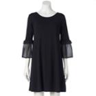 Women's Lc Lauren Conrad Bell Sleeve Swing Dress, Size: Xl, Black