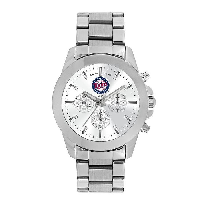 Women's Game Time Minnesota Twins Knockout Watch, Silver