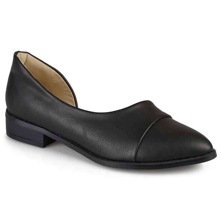Journee Collection Laken Women's D'orsay Flats, Girl's, Size: 7, Black