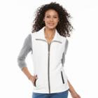 Women's Cathy Daniels Zip-front Quilted Vest, Size: Large, White