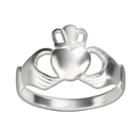 Sterling Silver Claddagh Ring, Women's, Size: 10, Grey