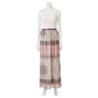 Juniors' Lily Rose Lace Print Maxi Dress, Girl's, Size: Medium, Multicolor