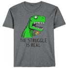 Boys 8-20 Struggling T-rex Tee, Size: Medium, Blue