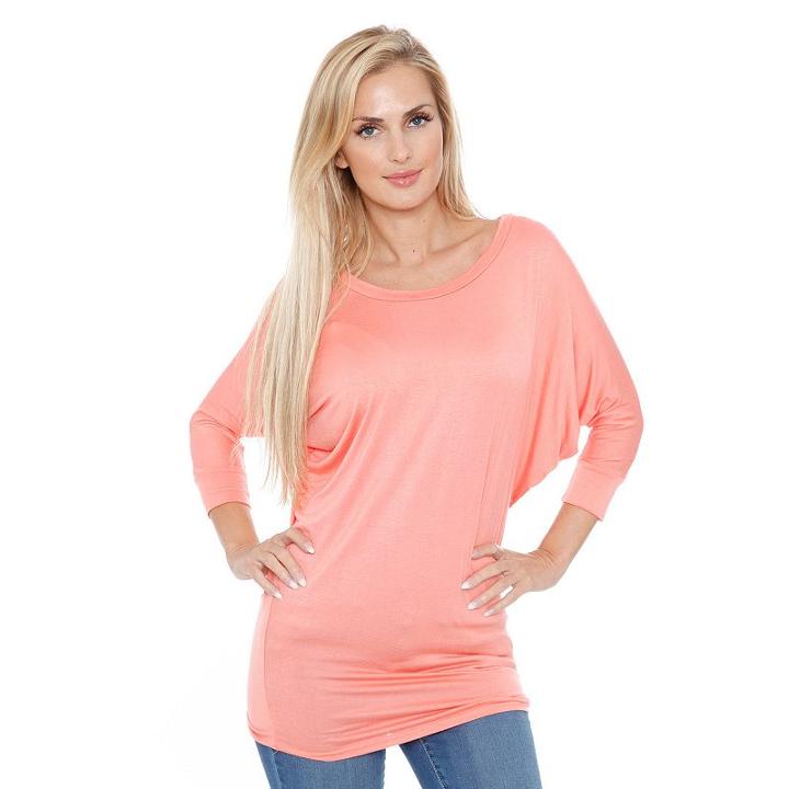 Women's White Mark Dolman Tunic, Size: Large, Lt Orange