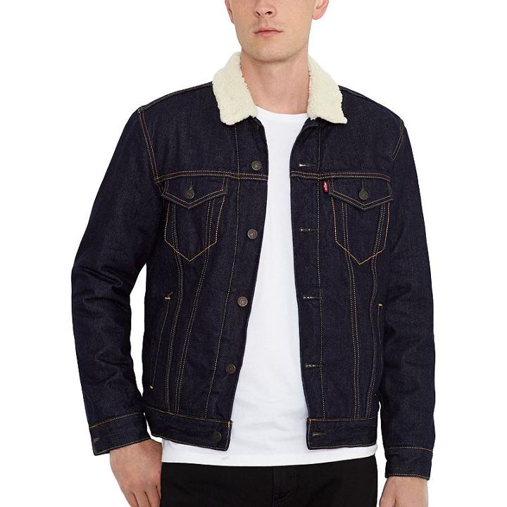 Men's Levi's&reg; Button-down Denim Jacket, Size: Xl, Dark Blue