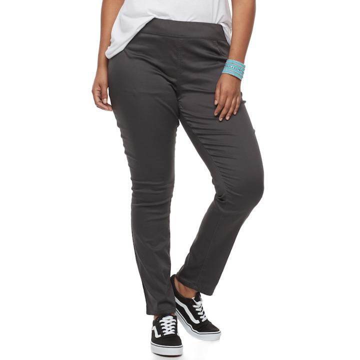 Juniors' Plus Size So&reg; Pull-on Leggings, Teens, Size: 3xl, Med Grey