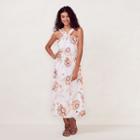 Women's Lc Lauren Conrad Ruffle Twist Halter Midi Dress, Size: Large, White