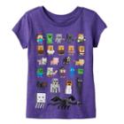 Girls 4-6x Minecraft Character Graphic Tee, Girl's, Size: 4, Brt Purple