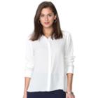 Women's Chaps Dot Georgette Blouse, Size: Xl, White