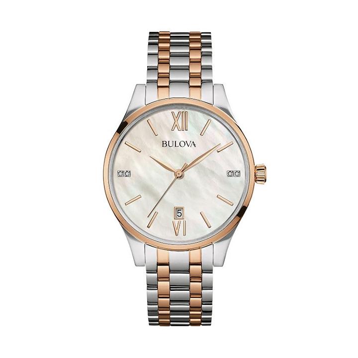 Bulova Women's Maiden Lane Diamond Stainless Steel Watch, Multicolor
