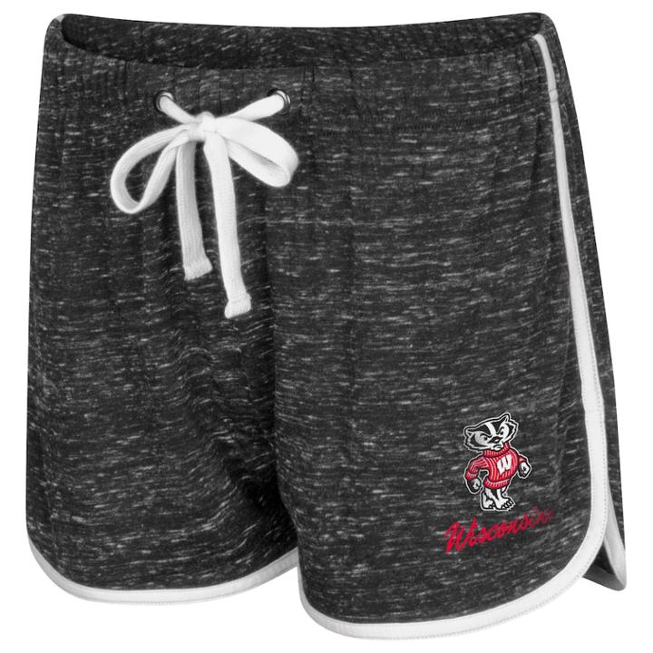 Women's Colosseum Wisconsin Badgers Gym Shorts, Size: Xxl, Black