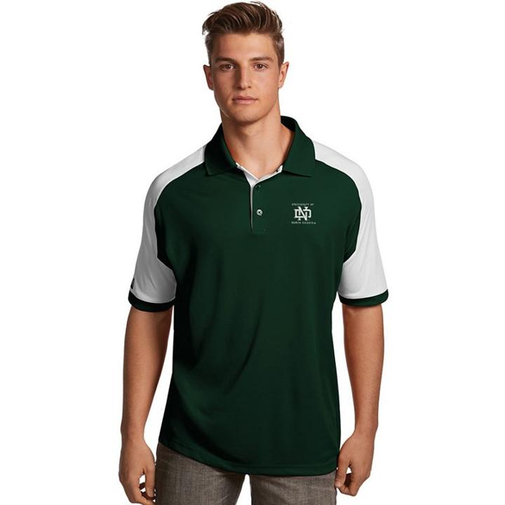 Men's Antigua North Dakota Fighting Hawks Century Polo, Size: Large, Dark Green