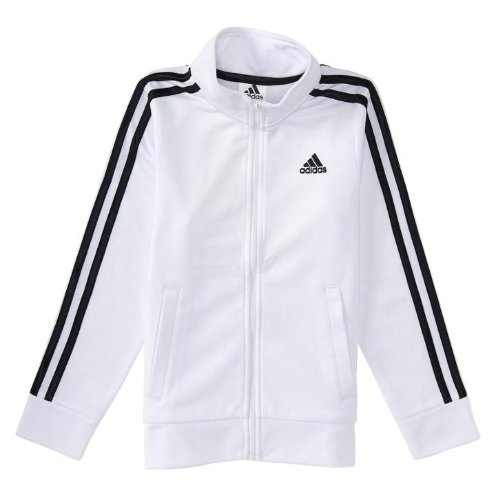 Boys 4-7x Adidas Iconic Tricot Jacket, Size: 6, White