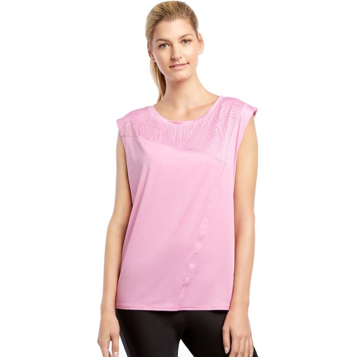 Women's Jockey Sport Jacquard Tee, Size: Xl, Med Pink