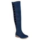 Journee Collection Pitch Women's Over-the-knee Boots, Size: Medium (6), Blue (navy)