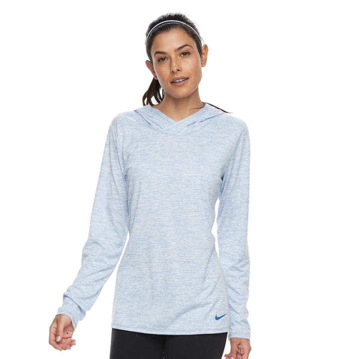 Women's Nike Victory Training Heathered Hoodie, Size: Large, Blue