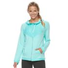 Women's Tek Gear&reg; French Terry Hooded Jacket, Size: Small, Turquoise/blue (turq/aqua)
