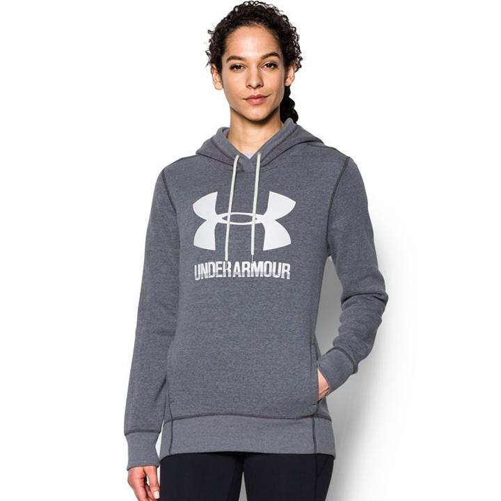 Women's Under Armour Favorite Fleece Popover Hoodie, Size: Large, Grey Other