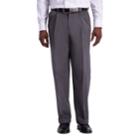 Men's Haggar&reg; Work To Weekend&reg; Pro Stretch Relaxed-fit Pleated Casual Pants, Size: 32x30, Grey