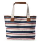 Sonoma Goods For Life&trade; Jamie Striped Tote, Women's, Blue (navy)