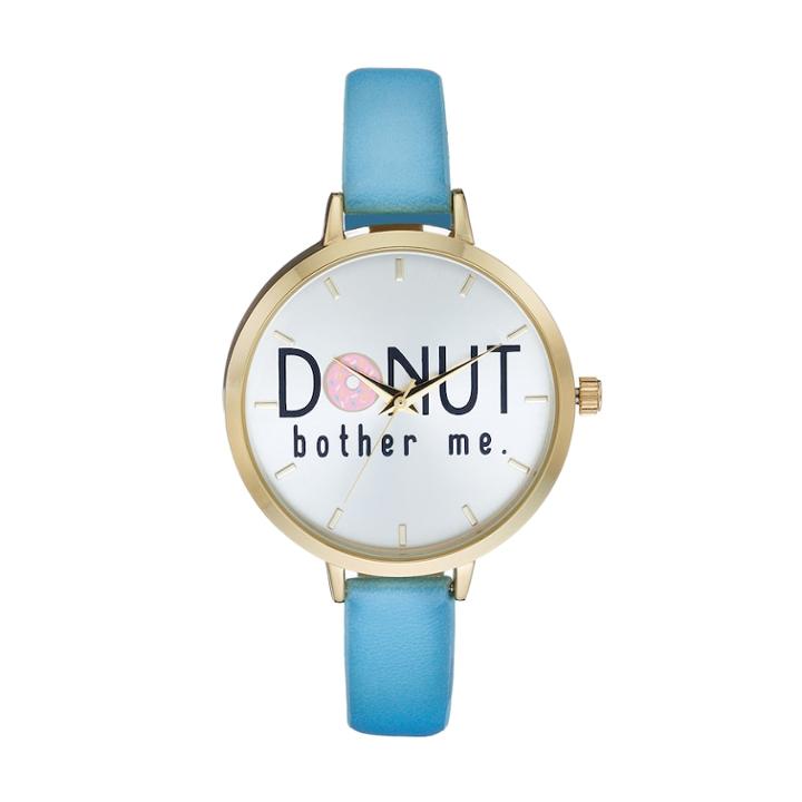 Women's Donut Bother Me Watch, Size: Large, Blue