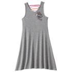 Girls 7-16 & Plus Size So&reg; Lattice Back Ribbed Swing Dress, Girl's, Size: 18 1/2, Med Grey