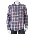Men's Sonoma Goods For Life&trade; Slim-fit Flannel Button-down Shirt, Size: Small, Med Red