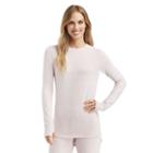 Women's Cuddl Duds Soft Knit Long Sleeve Top, Size: Medium, Dark Pink
