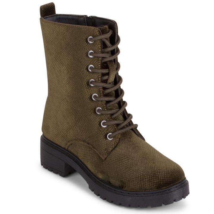 Wanted Patrol Women's Combat Boots, Size: 9, Green