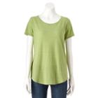 Women's Sonoma Goods For Life&trade; Essential Marled Tee, Size: Small, Med Green